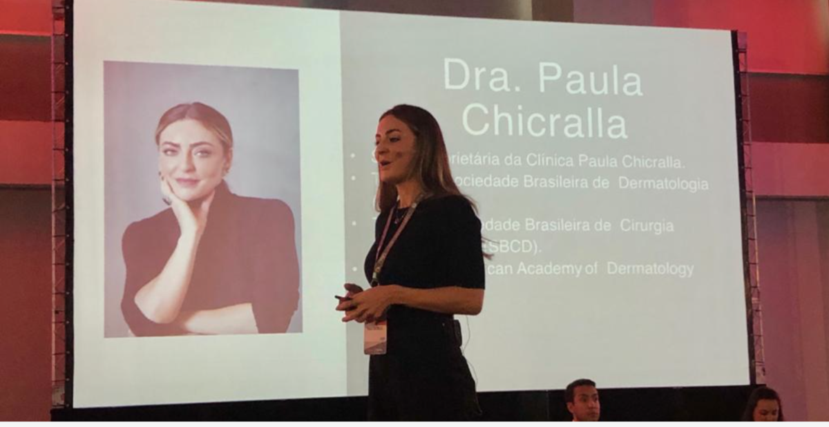 Dra. Paula Chicralla participando da Primeira Jornada Carioca de Cosmiatria